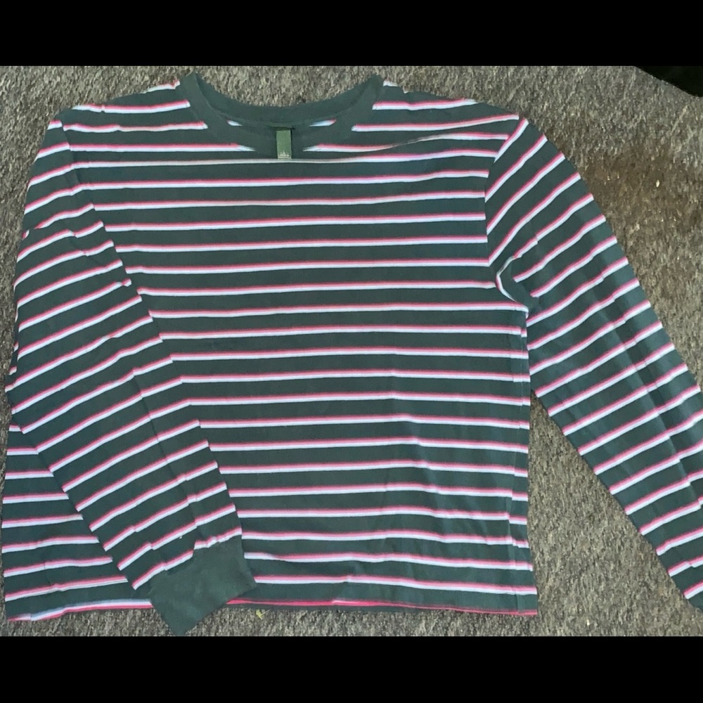 Dark green stripped long sleeve